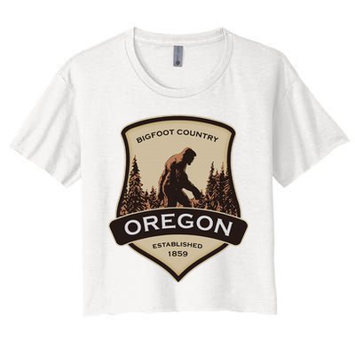 Oregon And A Bigfoot Or A Sasquatch Crop Top