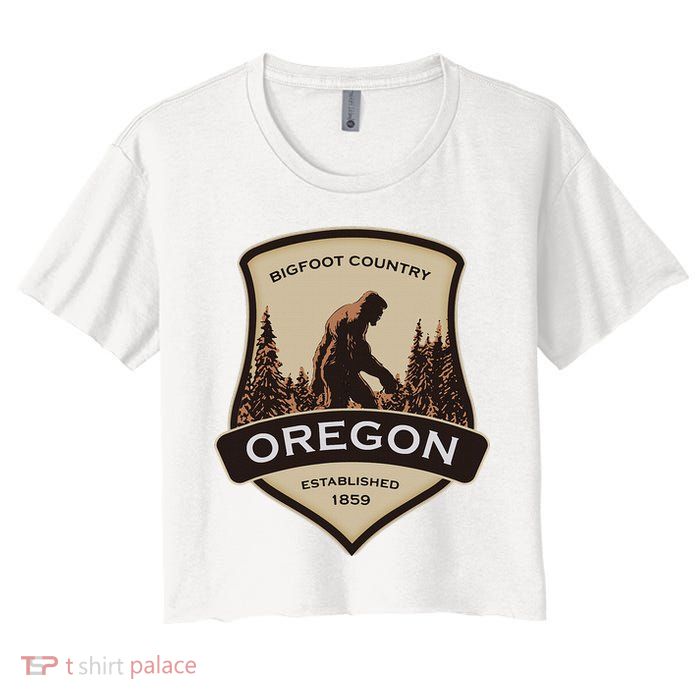 Oregon And A Bigfoot Or A Sasquatch Crop Top