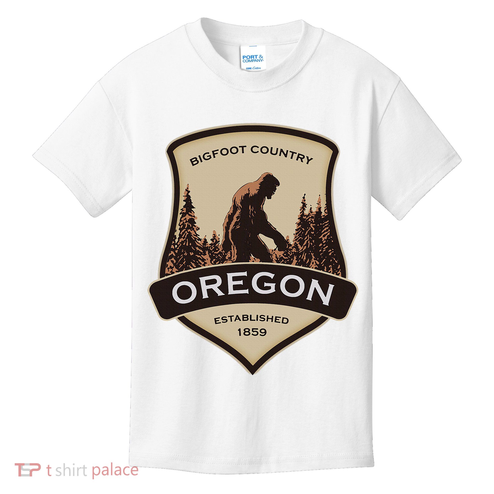 Oregon And A Bigfoot Or A Sasquatch Kids T-Shirt