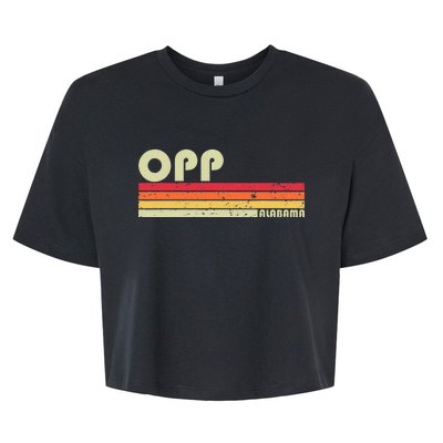 Opp Al Alabama Funny City Home Roots Gift Retro 70s 80s Bella+Canvas Jersey Crop Tee