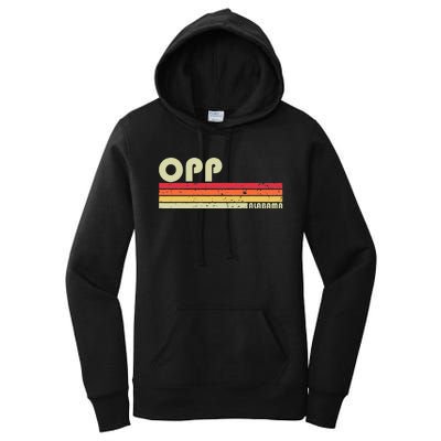 Opp Al Alabama Funny City Home Roots Gift Retro 70s 80s Women's Pullover Hoodie