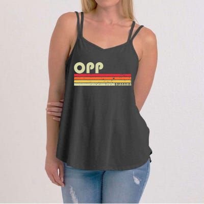 Opp Al Alabama Funny City Home Roots Gift Retro 70s 80s Women's Strappy Tank