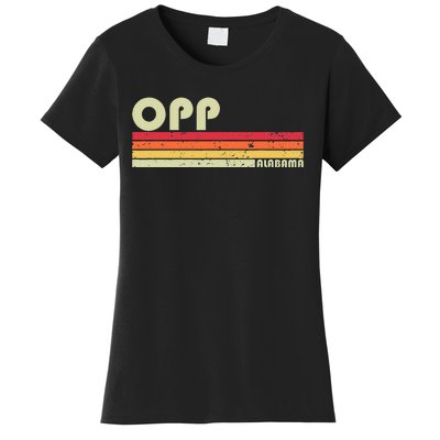 Opp Al Alabama Funny City Home Roots Gift Retro 70s 80s Women's T-Shirt