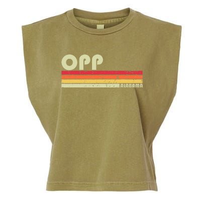 Opp Al Alabama Funny City Home Roots Gift Retro 70s 80s Garment-Dyed Women's Muscle Tee