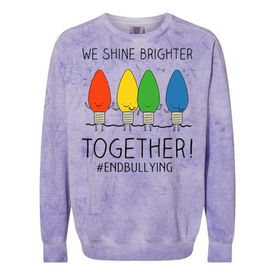 Orange Anti Bullying Unity Day Shine Brighter Together Colorblast Crewneck Sweatshirt