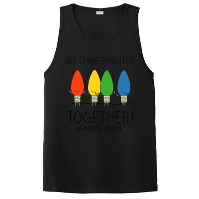 Orange Anti Bullying Unity Day Shine Brighter Together PosiCharge Competitor Tank