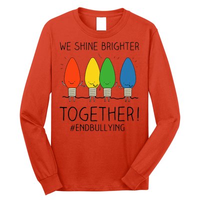 Orange Anti Bullying Unity Day Shine Brighter Together Long Sleeve Shirt