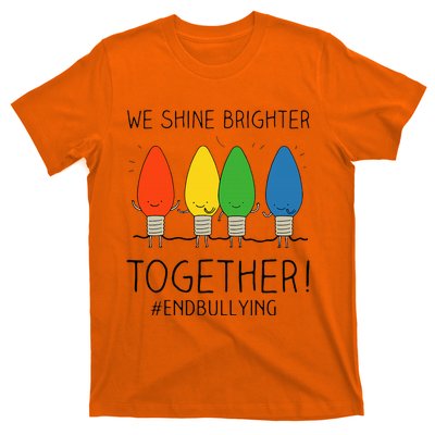 Orange Anti Bullying Unity Day Shine Brighter Together T-Shirt