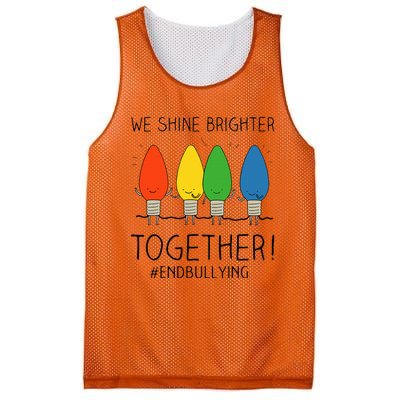 Orange Anti Bullying Unity Day Shine Brighter Together Mesh Reversible Basketball Jersey Tank