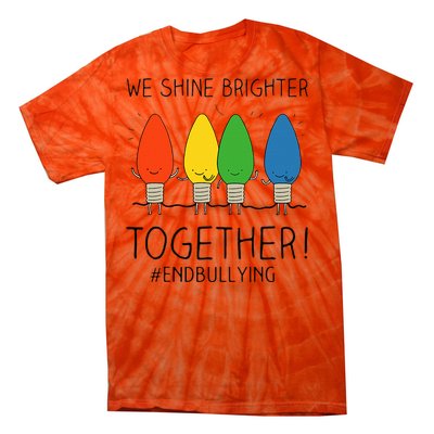 Orange Anti Bullying Unity Day Shine Brighter Together Tie-Dye T-Shirt