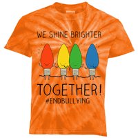 Orange Anti Bullying Unity Day Shine Brighter Together Kids Tie-Dye T-Shirt