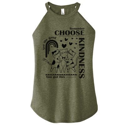 Orange Anti Bullying Cats Be Kind Unity Day Women's Perfect Tri Rocker Tank