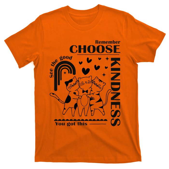 Orange Anti Bullying Cats Be Kind Unity Day T-Shirt