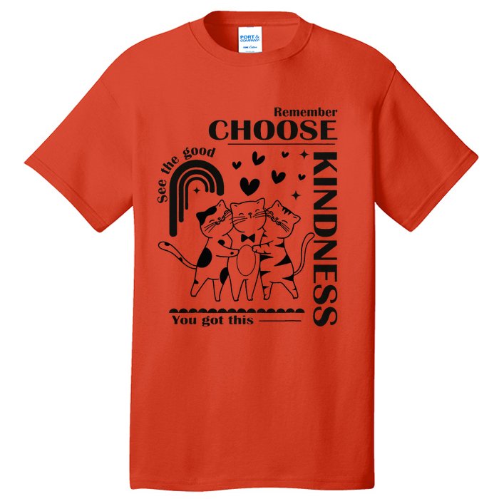 Orange Anti Bullying Cats Be Kind Unity Day Tall T-Shirt