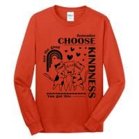 Orange Anti Bullying Cats Be Kind Unity Day Tall Long Sleeve T-Shirt