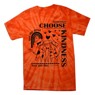 Orange Anti Bullying Cats Be Kind Unity Day Tie-Dye T-Shirt