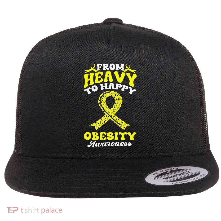 Obesity Awareness Beat Obesity Flat Bill Trucker Hat