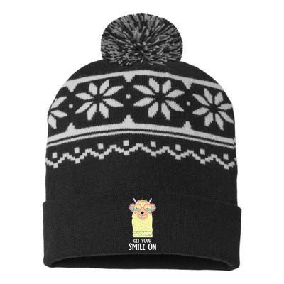 Orthodontist Animal Braces Getting Braces USA-Made Snowflake Beanie