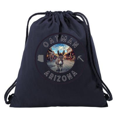 Oatman Arizona Burro In Town Drawstring Bag