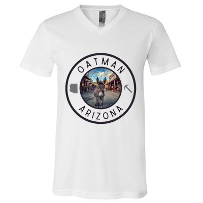 Oatman Arizona Burro In Town V-Neck T-Shirt