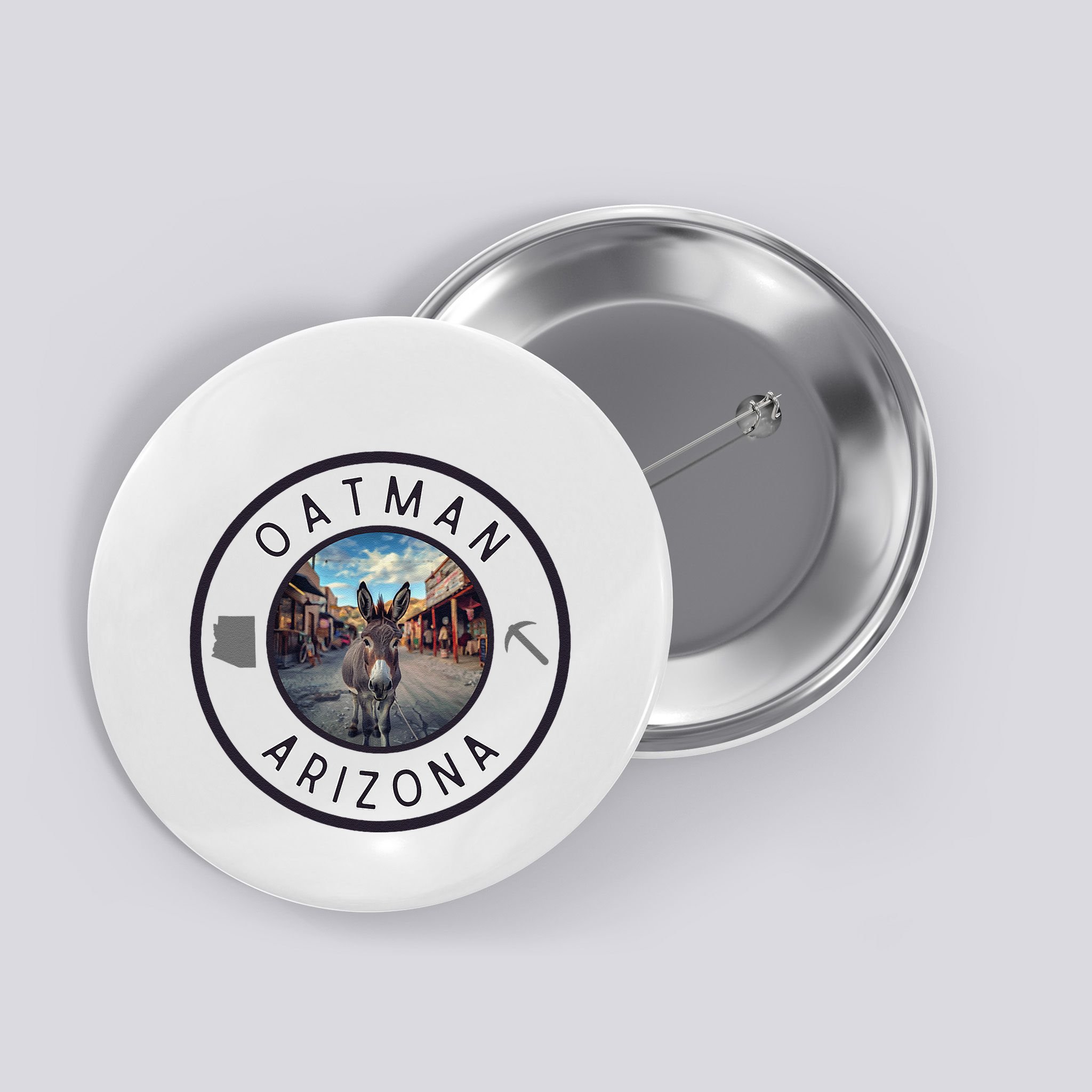 Oatman Arizona Burro In Town Button