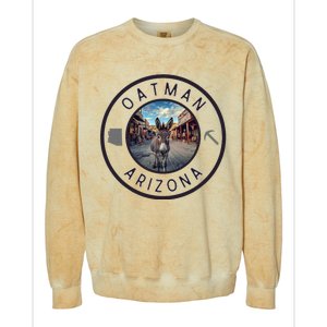 Oatman Arizona Burro In Town Colorblast Crewneck Sweatshirt