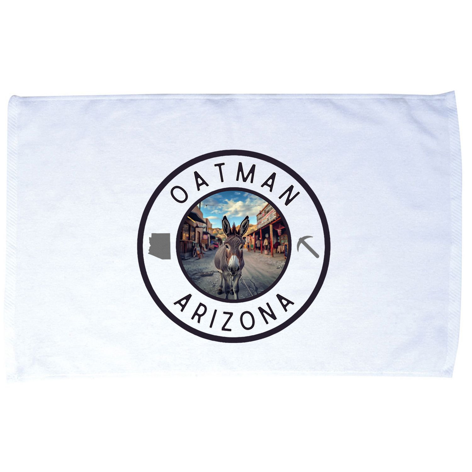 Oatman Arizona Burro In Town Microfiber Hand Towel