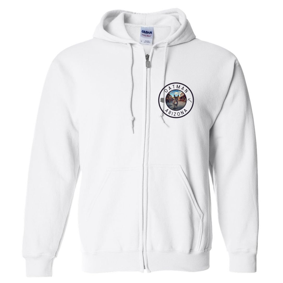 Oatman Arizona Burro In Town Full Zip Hoodie