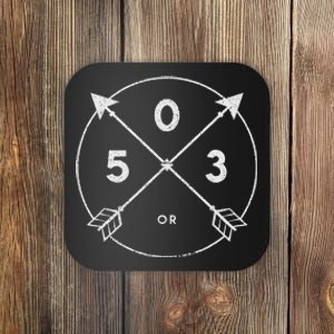 Oregon Area Code 503 State Pride Souvenir Gift Arrow Coaster