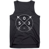 Oregon Area Code 503 State Pride Souvenir Gift Arrow Tank Top