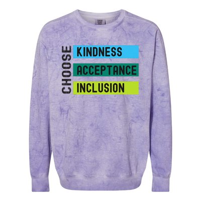 Orange AntiBulling Choose Kindness Acceptance Inclusion Colorblast Crewneck Sweatshirt