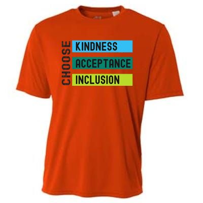 Orange AntiBulling Choose Kindness Acceptance Inclusion Cooling Performance Crew T-Shirt