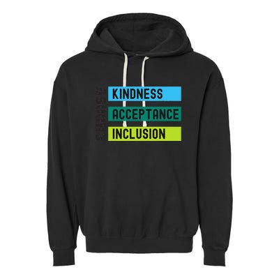 Orange AntiBulling Choose Kindness Acceptance Inclusion Garment-Dyed Fleece Hoodie