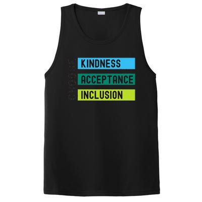 Orange AntiBulling Choose Kindness Acceptance Inclusion PosiCharge Competitor Tank