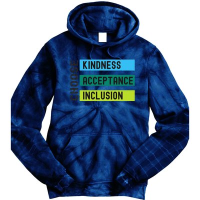 Orange AntiBulling Choose Kindness Acceptance Inclusion Tie Dye Hoodie