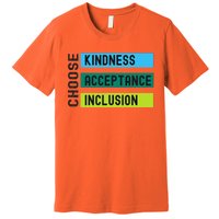 Orange AntiBulling Choose Kindness Acceptance Inclusion Premium T-Shirt