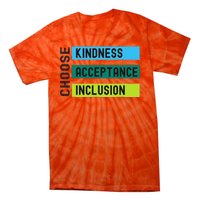 Orange AntiBulling Choose Kindness Acceptance Inclusion Tie-Dye T-Shirt