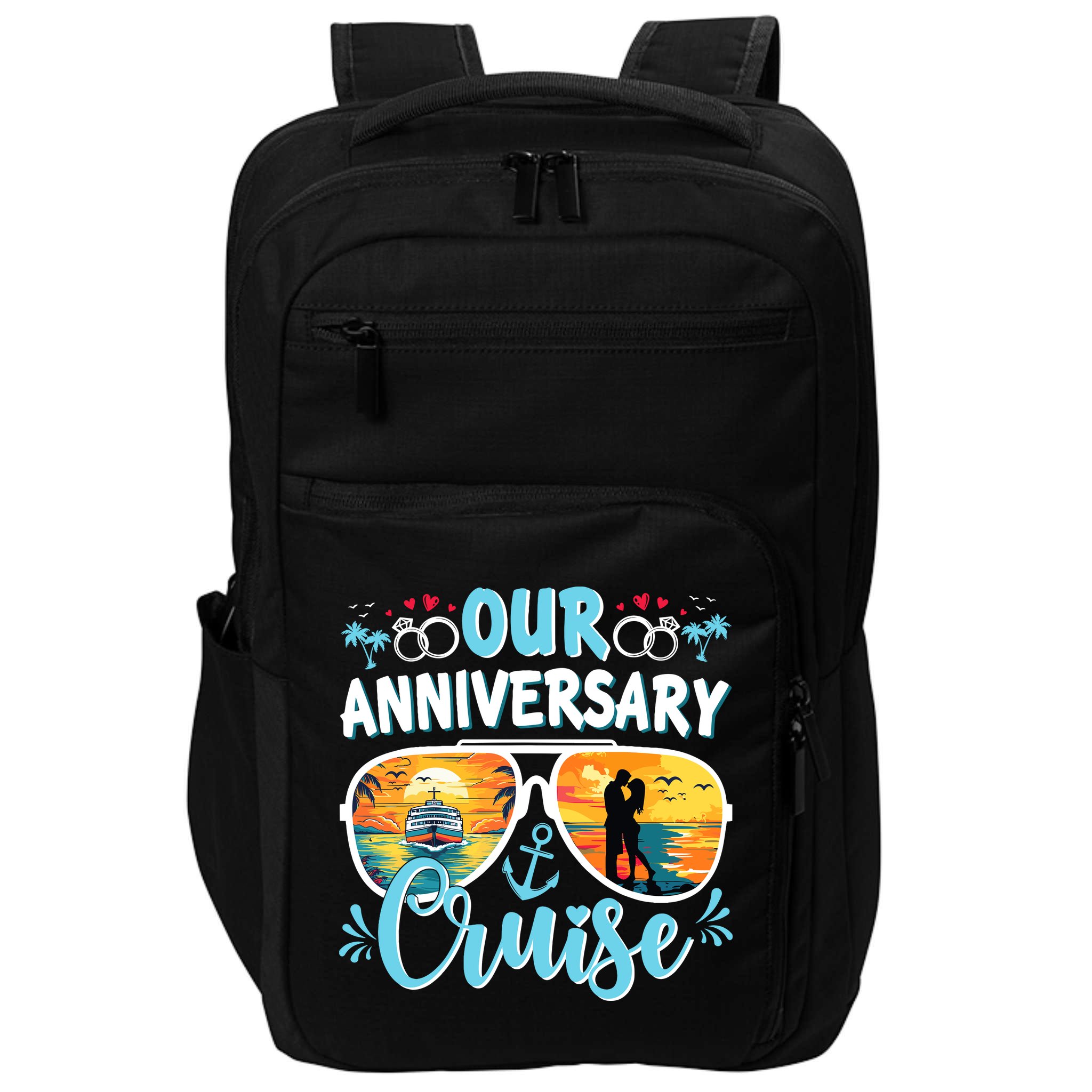 Our Anniversary Cruise Husband Wife Couples Cruise Vacation Impact Tech Backpack