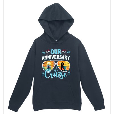 Our Anniversary Cruise Husband Wife Couples Cruise Vacation Urban Pullover Hoodie