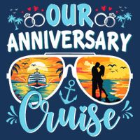Our Anniversary Cruise Husband Wife Couples Cruise Vacation Zip Tote Bag