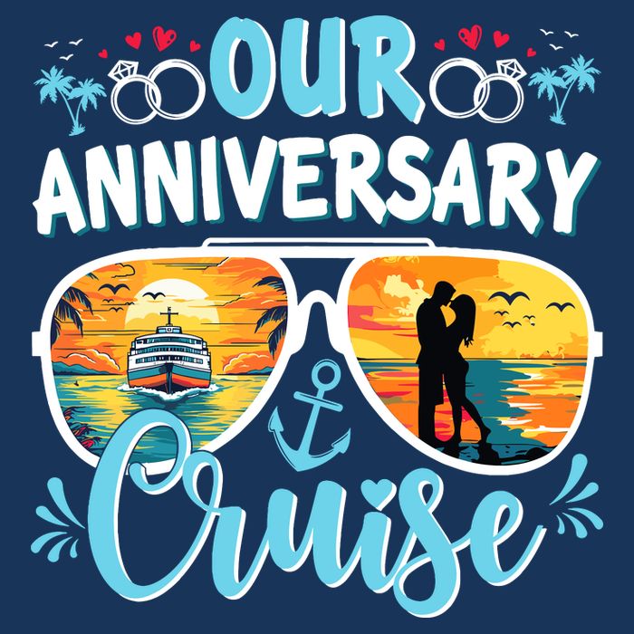Our Anniversary Cruise Husband Wife Couples Cruise Vacation Zip Tote Bag