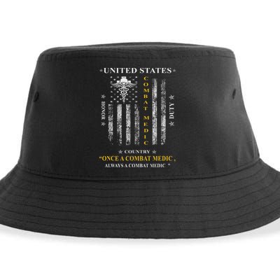 Once A Combat Medic Always A Combat Medic Sustainable Bucket Hat