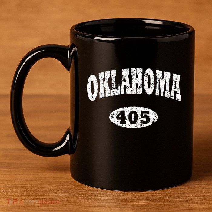 Oklahoma Area Code 405 Ok 11oz C Handle Ceramic Mug