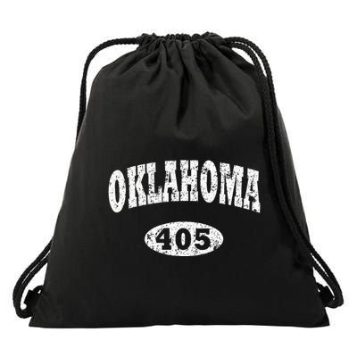 Oklahoma Area Code 405 Ok Drawstring Bag