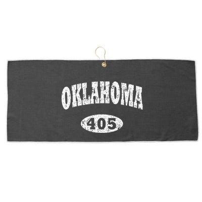 Oklahoma Area Code 405 Ok Large Microfiber Waffle Golf Towel