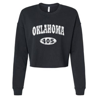 Oklahoma Area Code 405 Ok Cropped Pullover Crew