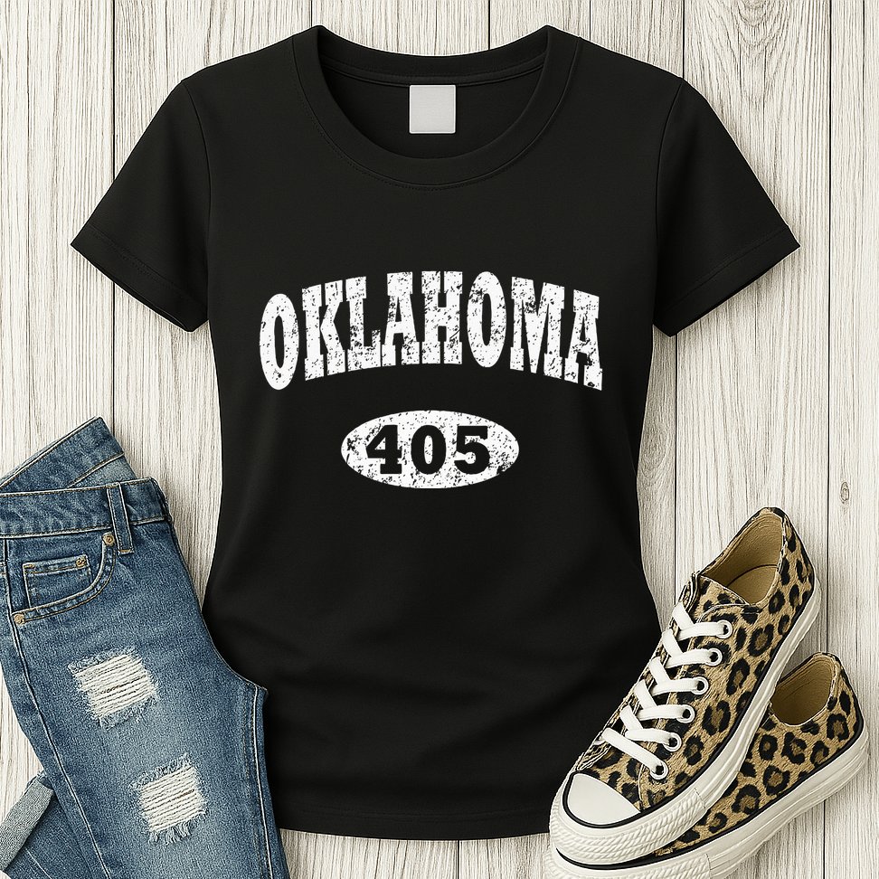 Oklahoma Area Code 405 Ok Womens T-Shirt