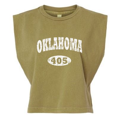 Oklahoma Area Code 405 Ok Garment-Dyed Women's Muscle Tee