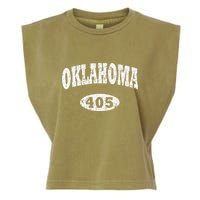 Oklahoma Area Code 405 Ok Garment-Dyed Women's Muscle Tee