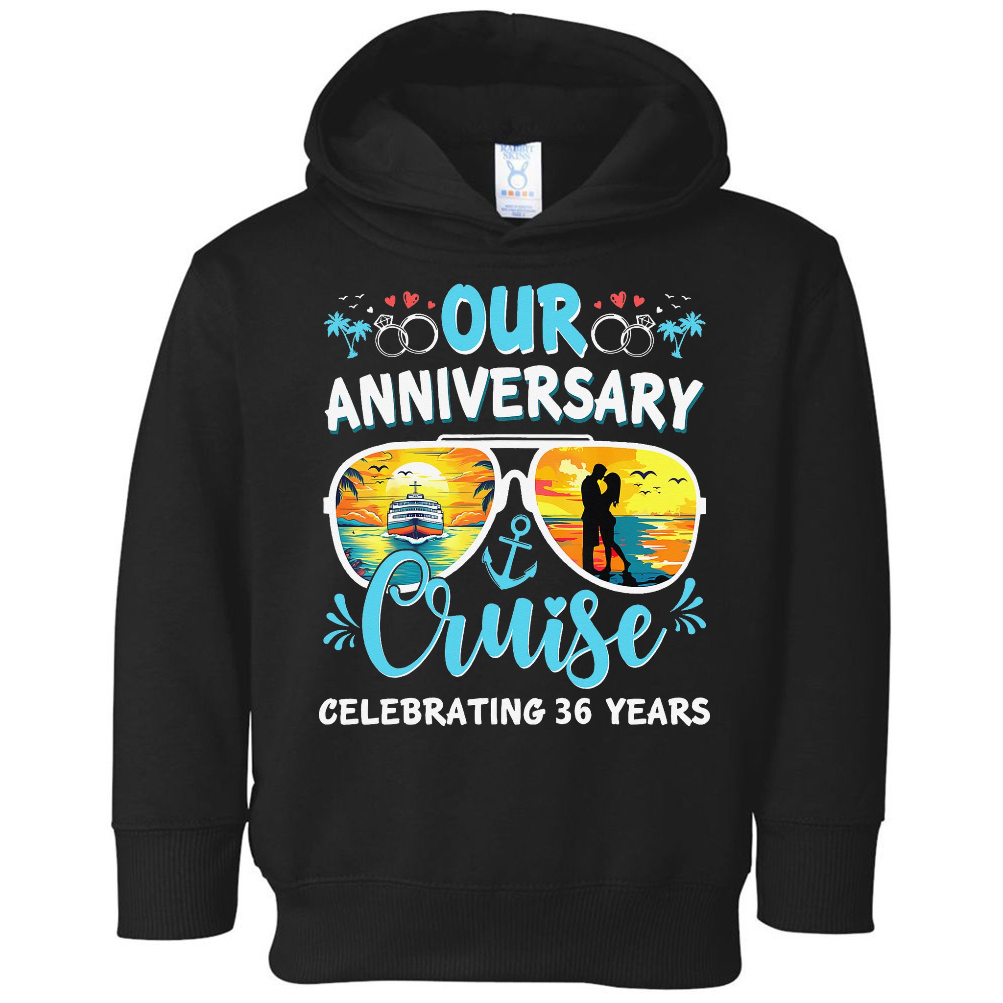 Our Anniversary Cruise Celebrating 36 Year Couples Trip Toddler Hoodie